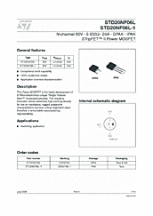 DataSheet STD20NF06L pdf